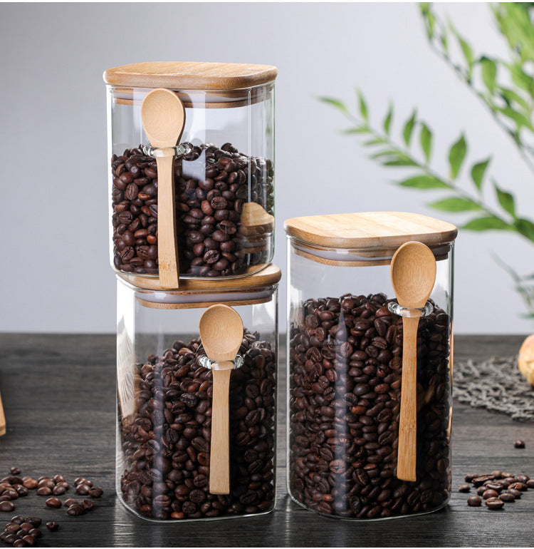 Boxed Glass Storage Container with Spoon – KitchenJoint