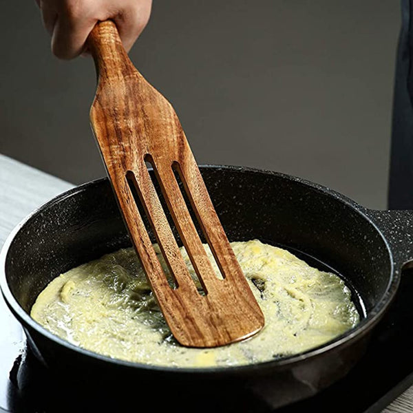 Kochset aus Teakholz