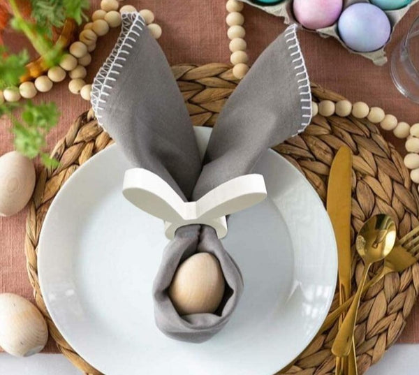 Easter Bunny Napkin Ring Set