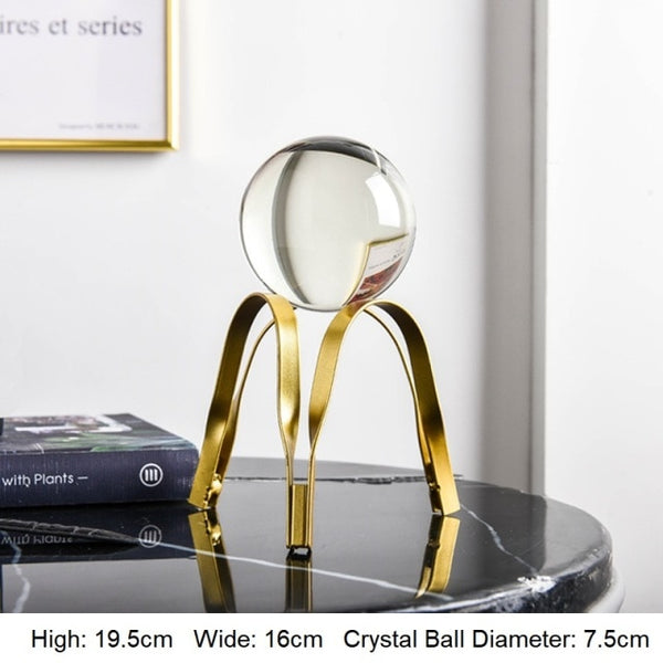 Crystal Ball Golden Ornament