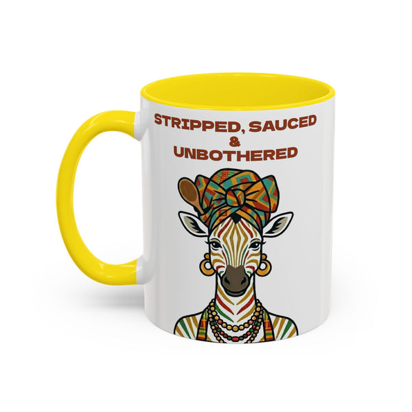 Striped, Sauced & Unbothered Zebra Mug
