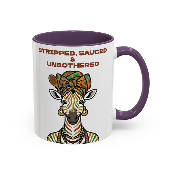 Striped, Sauced & Unbothered Zebra Mug
