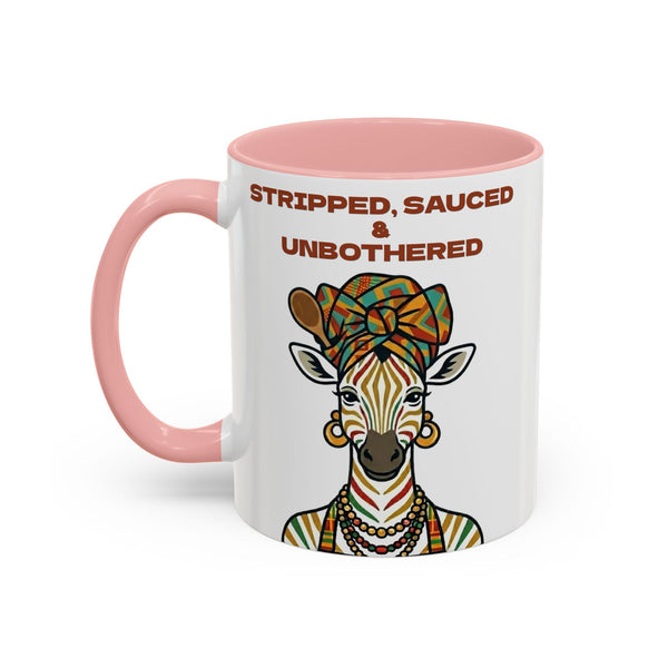 Striped, Sauced & Unbothered Zebra Mug