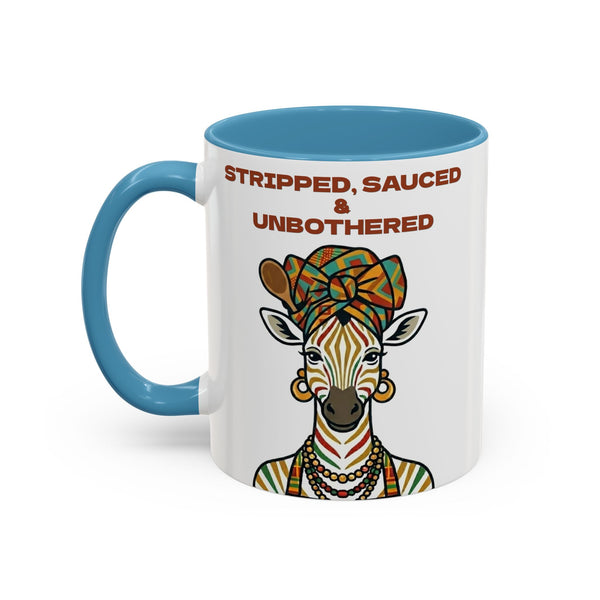 Striped, Sauced & Unbothered Zebra Mug
