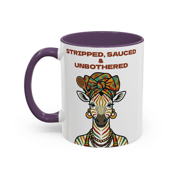 Striped, Sauced & Unbothered Zebra Mug