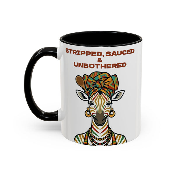 Striped, Sauced & Unbothered Zebra Mug