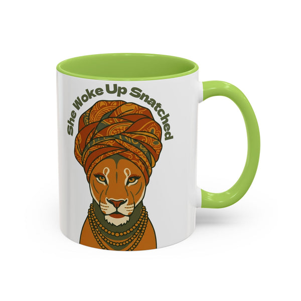 She Woke Up Snatched Lioness Mug