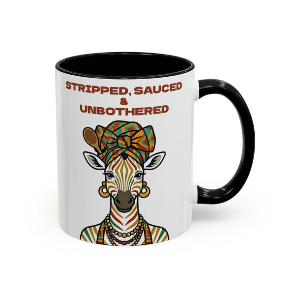 Striped, Sauced & Unbothered Zebra Mug