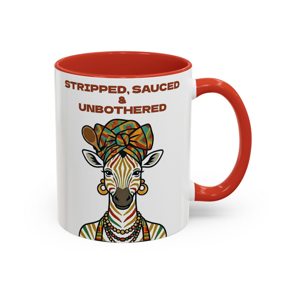 Striped, Sauced & Unbothered Zebra Mug