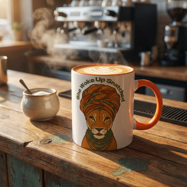 She Woke Up Snatched Lioness Mug