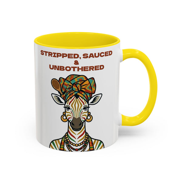 Striped, Sauced & Unbothered Zebra Mug