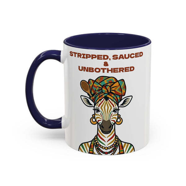 Striped, Sauced & Unbothered Zebra Mug