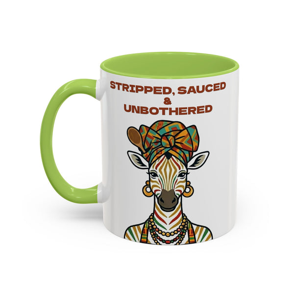 Striped, Sauced & Unbothered Zebra Mug