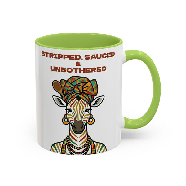 Striped, Sauced & Unbothered Zebra Mug