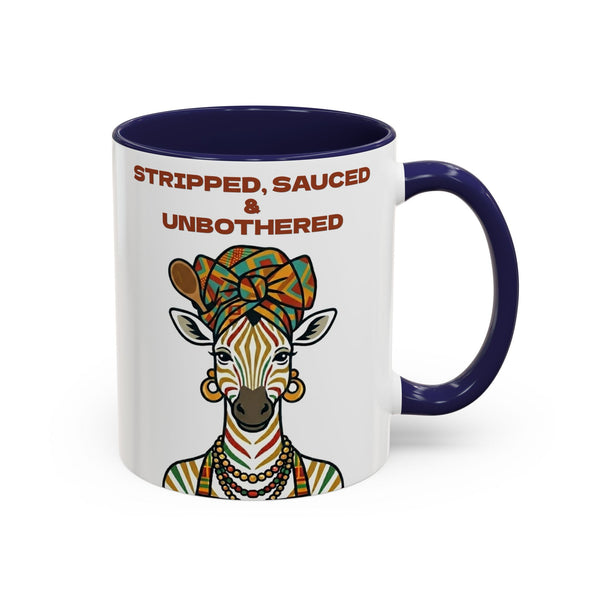 Striped, Sauced & Unbothered Zebra Mug