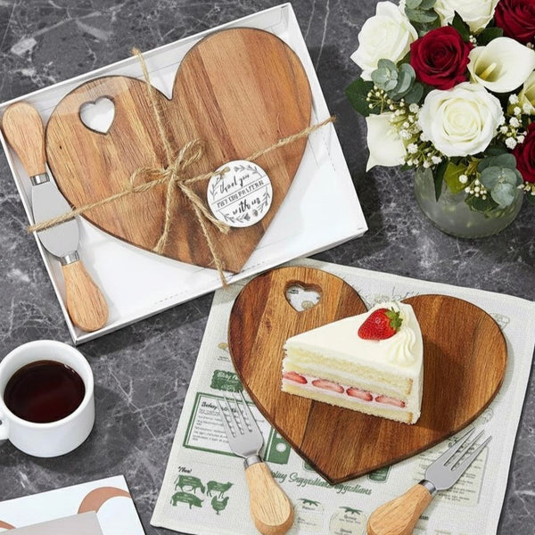 Acacia Wooden Cheese Board Set
