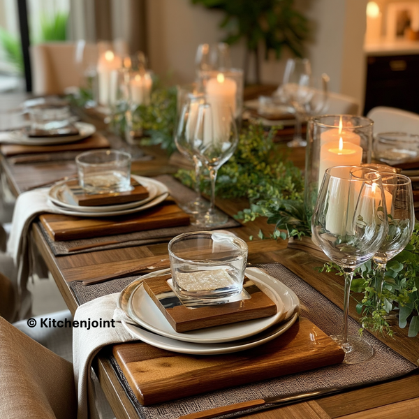 Marmor-Gold-Untersetzer-Set