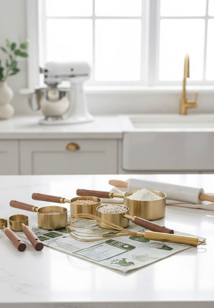 Ensemble de dessous de verre en marbre doré