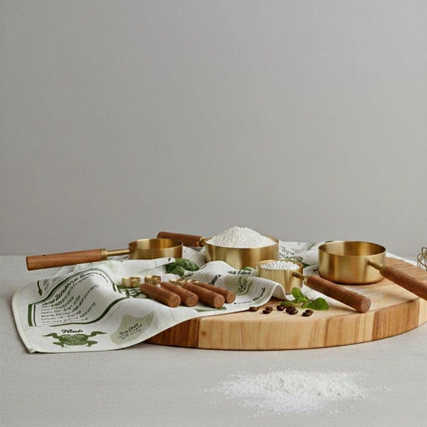 Ensemble de dessous de verre en marbre doré