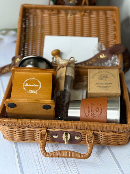 Vintage Coffee Grinder Gift Box