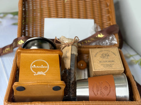Vintage Coffee Grinder Gift Box