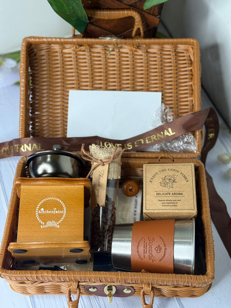 Vintage Coffee Grinder Gift Box