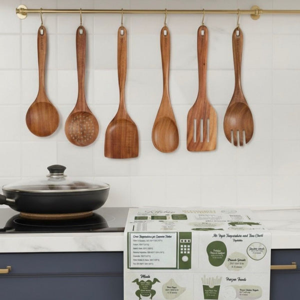 Kochset aus Teakholz