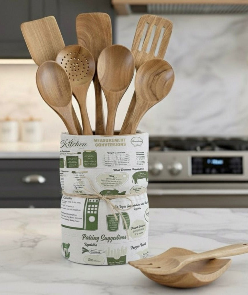 Kochset aus Teakholz