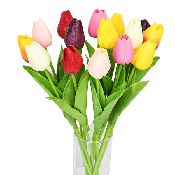 Ensemble de 10 fleurs de tulipes artificielles Real Touch