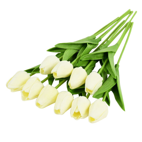 Ensemble de 10 fleurs de tulipes artificielles Real Touch