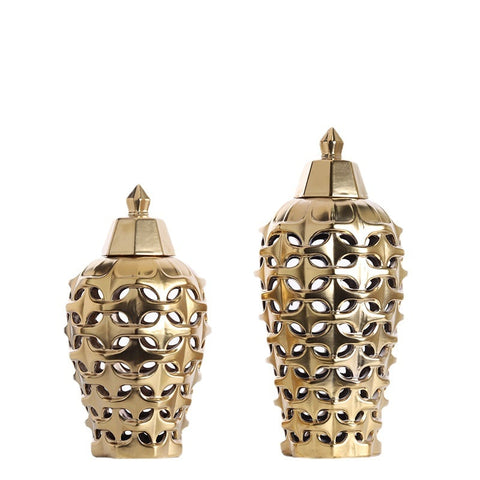 Goldperforiertes Ingwerglas