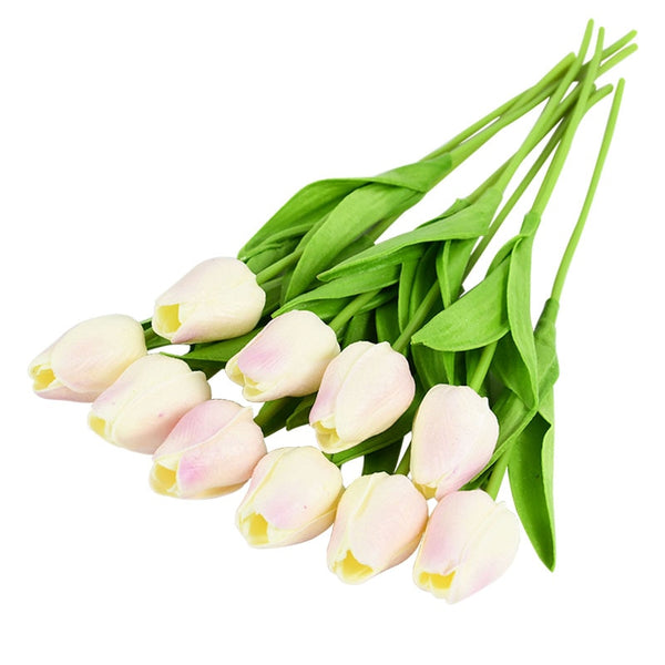 Ensemble de 10 fleurs de tulipes artificielles Real Touch