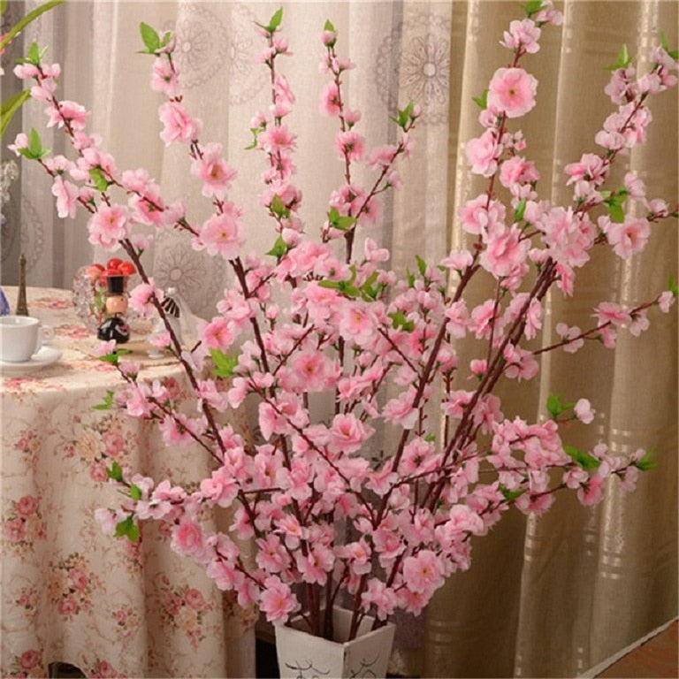 Tige de fleur de cerisier en soie