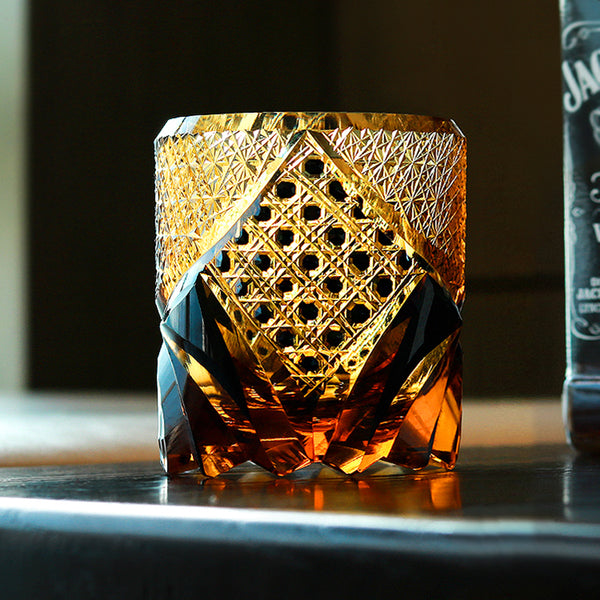 Coupe en verre à whisky en cristal Kiriko