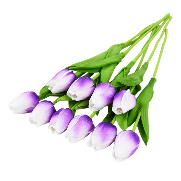 Künstliche Tulpenblume im 10-teiligen Set mit echter Haptik