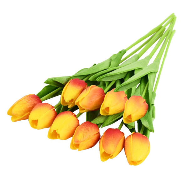 Ensemble de 10 fleurs de tulipes artificielles Real Touch