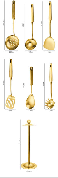 Goldenes Kochset