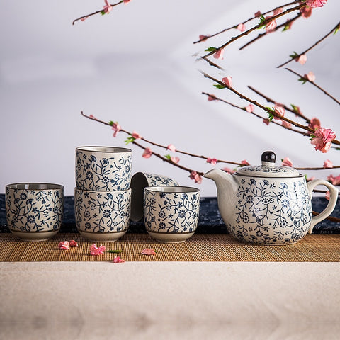 Imari Hand-Painted Teapot Set