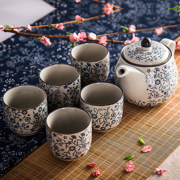 Imari Hand-Painted Teapot Set