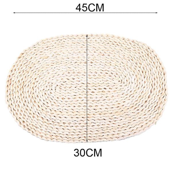 Sets de table et dessous de verre en paille d'osier