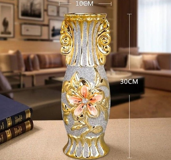 Vase victorien plaqué or