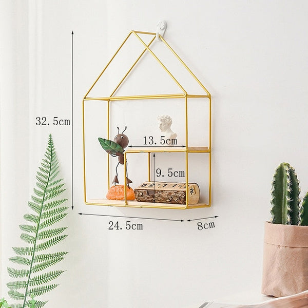 Hollow Wooden Storage Shelf