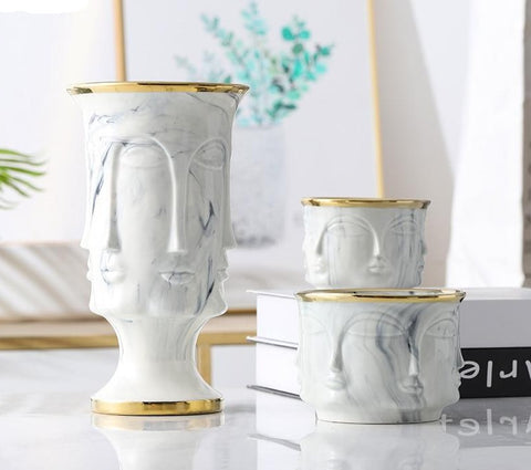 Nordic Face Blumentopf und Vase