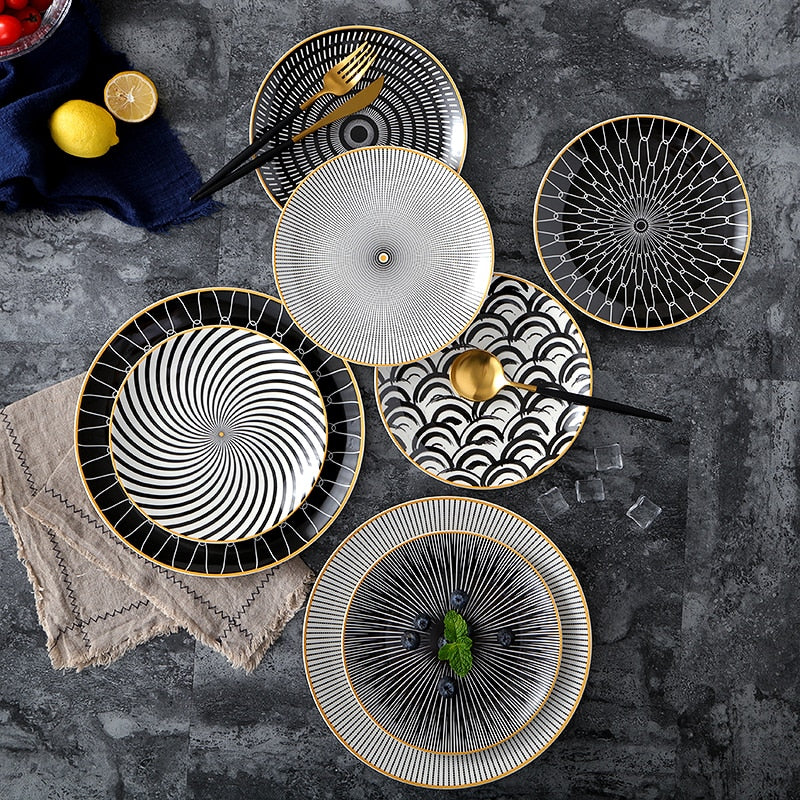 Allure Geometry Dinnerware Set – KitchenJoint