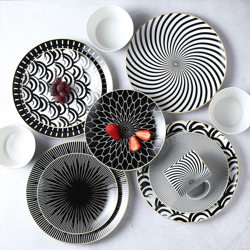 Allure Geometry Dinnerware Set – KitchenJoint