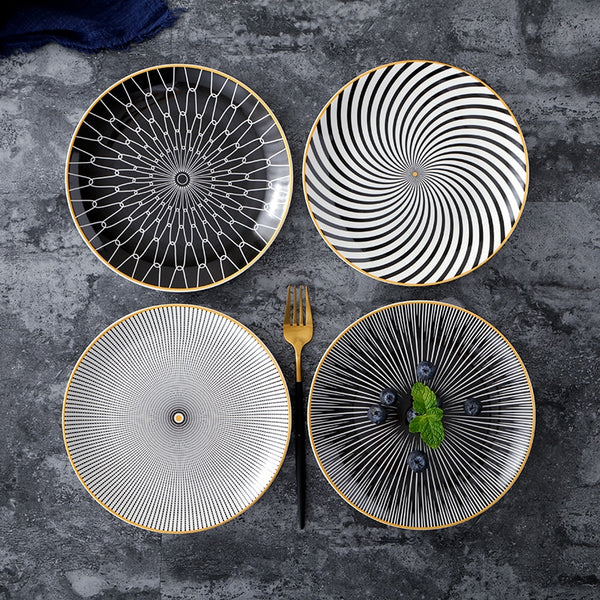 Geometry dinner plate set of 6