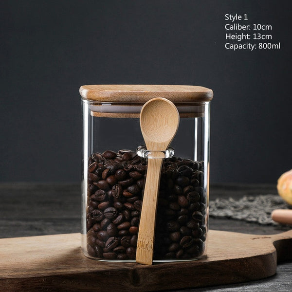 Boxed Glass Storage Container with Spoon