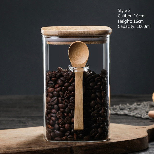 Boxed Glass Storage Container with Spoon