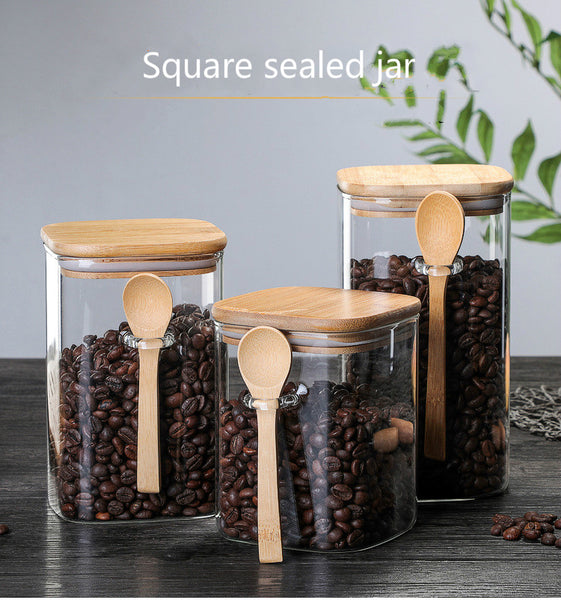 Boxed Glass Storage Container with Spoon
