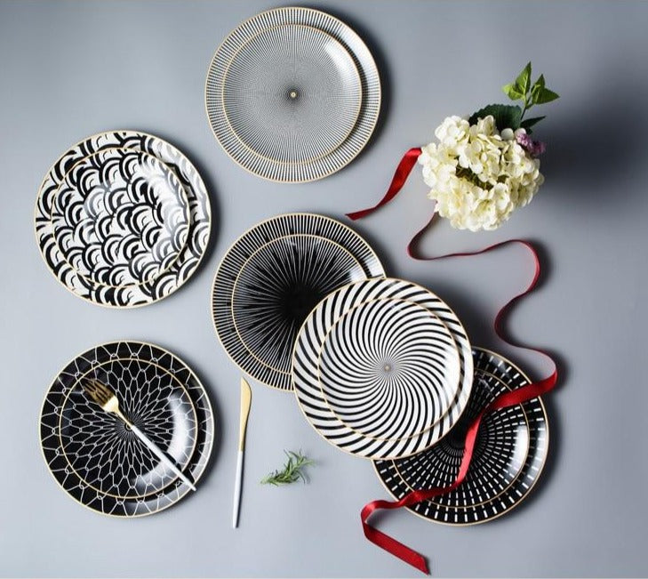 Allure Geometry Dinnerware Set – KitchenJoint